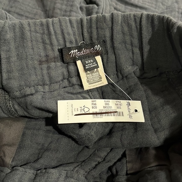 Madewell Easy Pull On Shorts Lightspun NA187 Black XXS/S - Picture 6 of 7